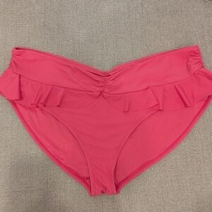Time and Tru Plus Size Bikini Bottom 3X 24W-26W Pink Swim NWOT